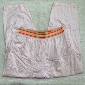 Free People Light Pink Joggers with Striped Waistband